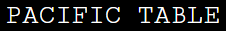 Pacific Table